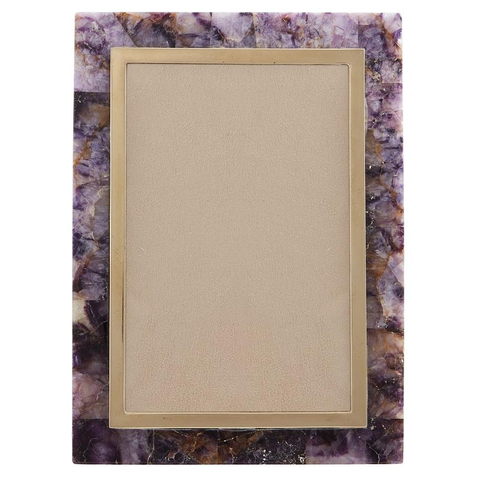 Mid 20th Century Onyx Picture Frame with Blue John Decoration Date Circa 1960