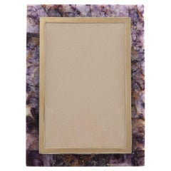 Mid 20th Century Onyx Picture Frame with Blue John Decoration Date Circa 1960