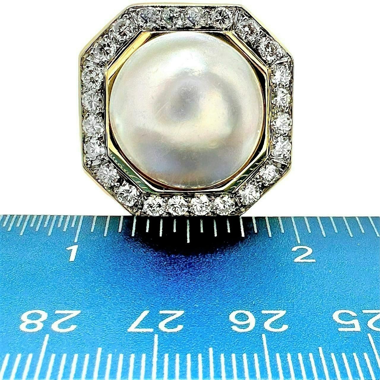 Women's Mid-20th Century Opulence in 18k Gold, Platinum, Mabe Pearl and Diamonds For Sale