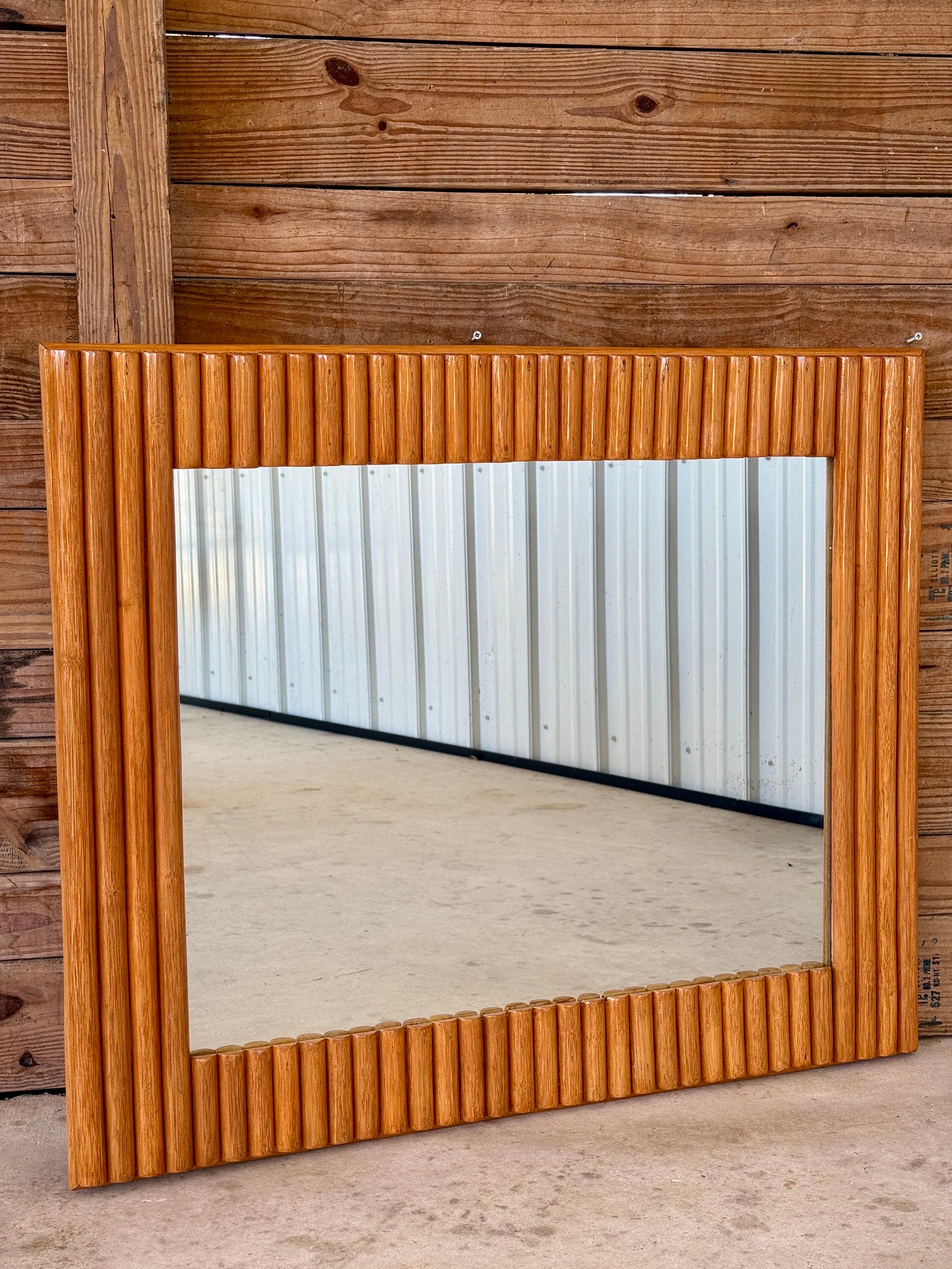 Miroir mural moderne organique restauré du milieu du 20e siècle, à la manière de Paul Frank en vente 4
