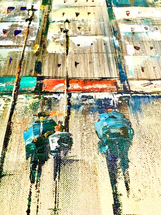 Mid 20th Century Original Oil On Canvas Painting By J Gaston For