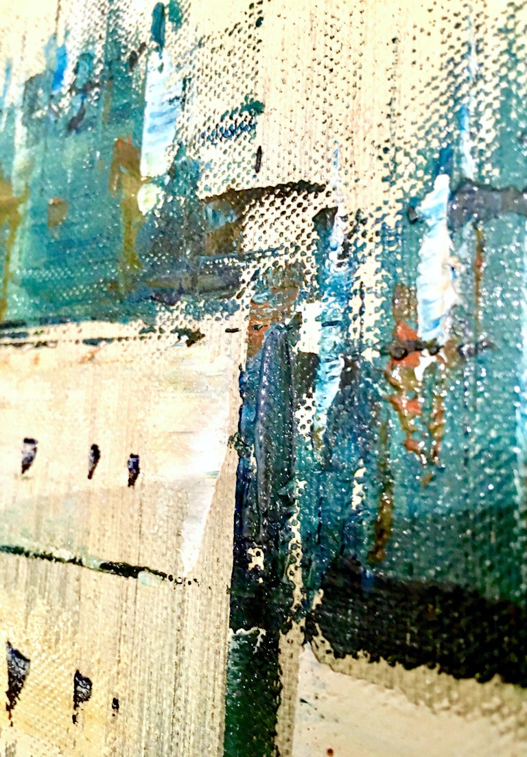 Mid 20th Century Original Oil On Canvas Painting By J Gaston For