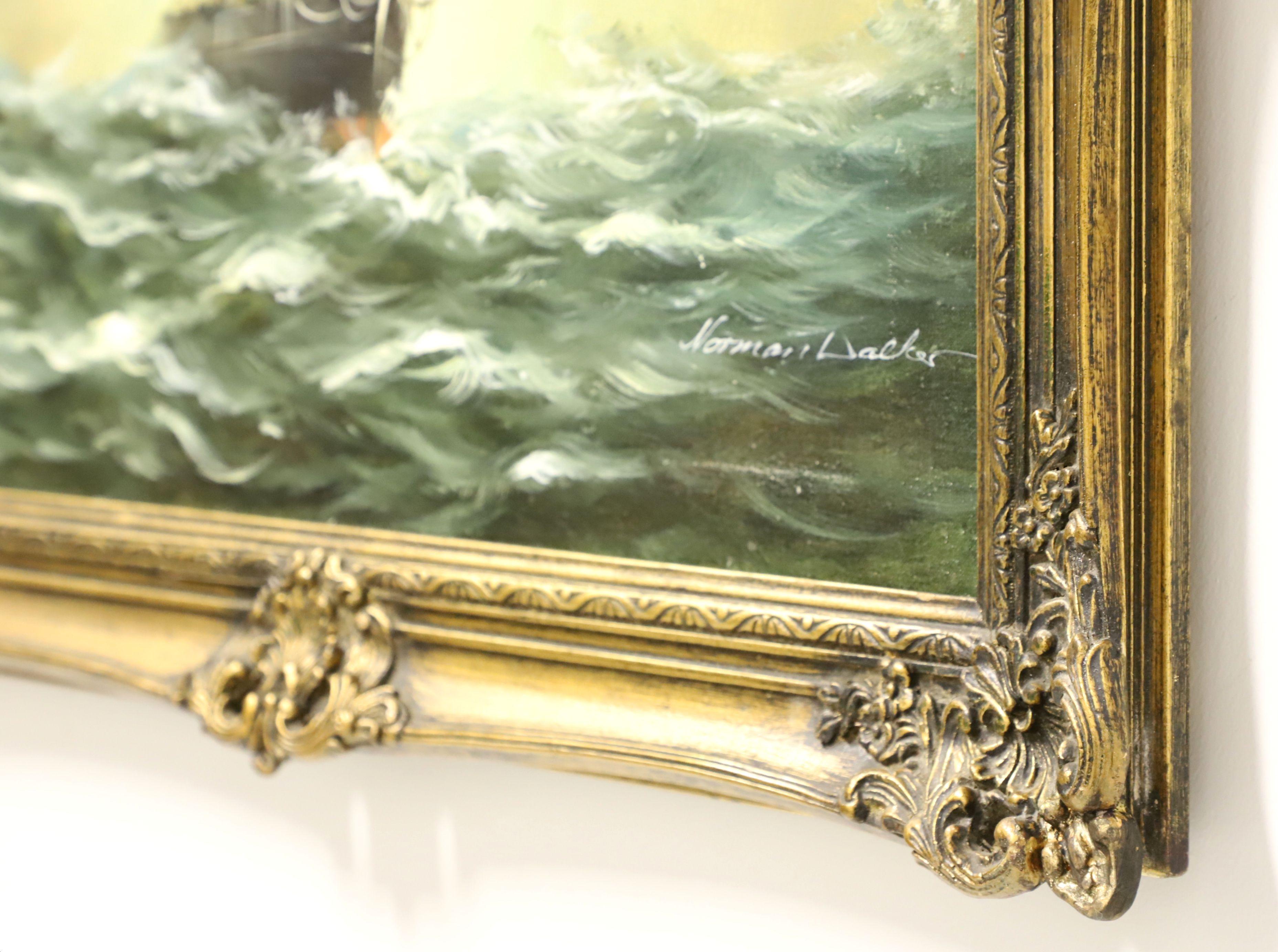 Toile Peinture à l'huile sur toile originale du milieu du XXe siècle - Clipper Ship at Sea - Signé en vente