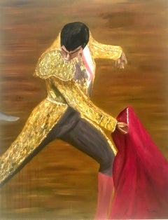 Mid-20th Century Original Oil on Canvas Painting "Matador" by, Nestor