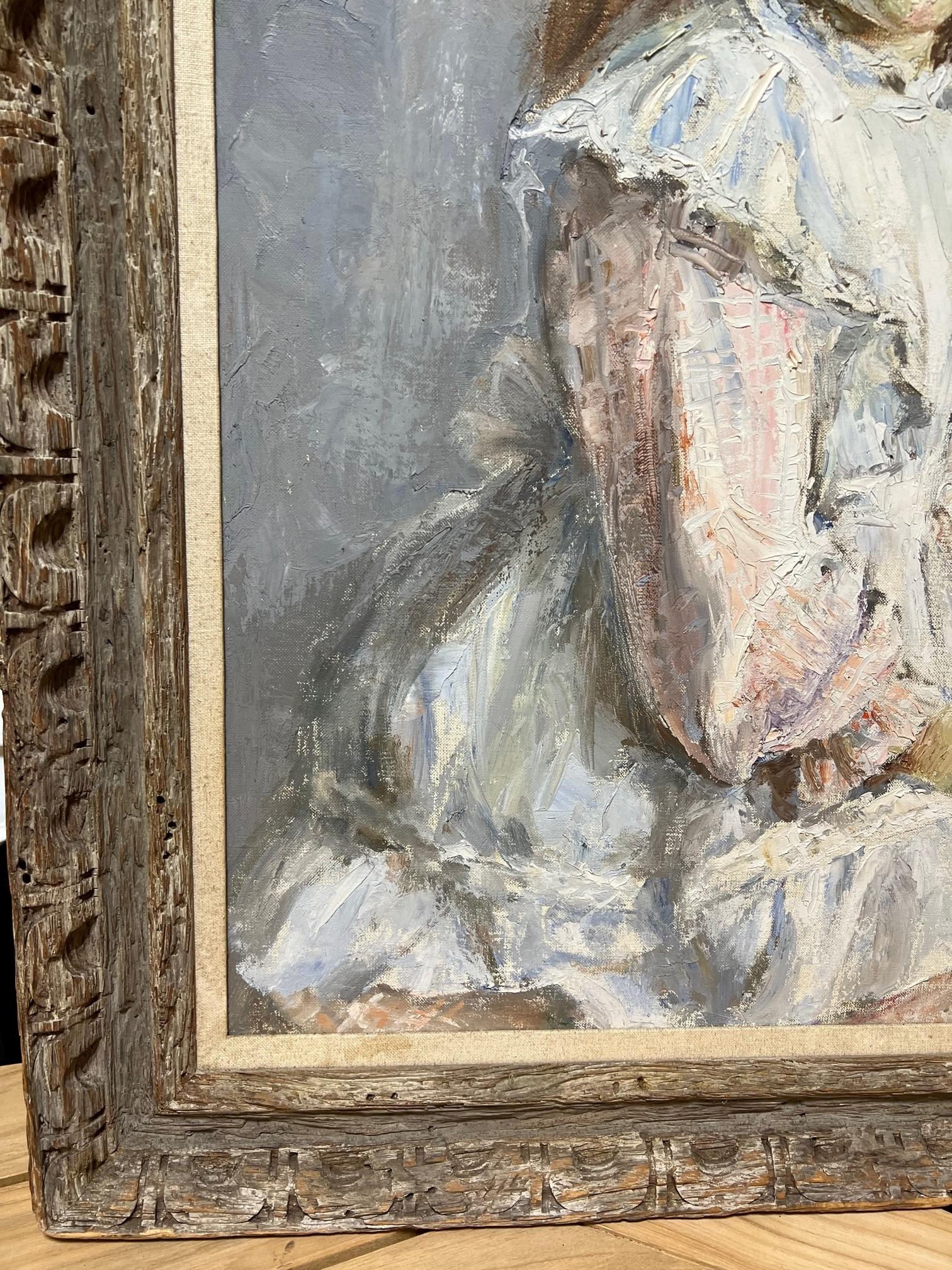 Peinture à l'huile sur toile originale d'Ariane Beigneux, fin du XXe siècle   en vente 4
