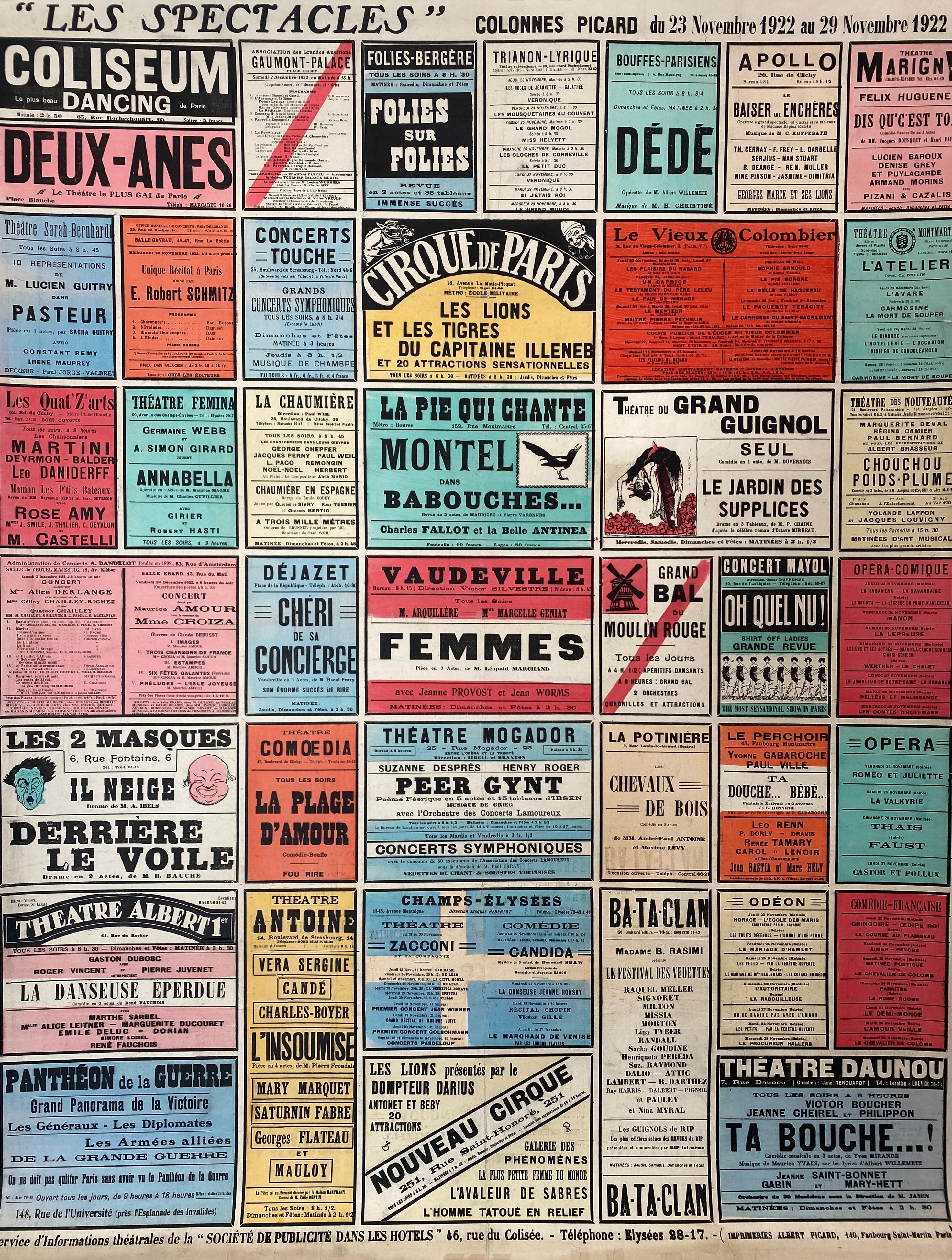 Mid 20th Century Original Theatre Poster,  