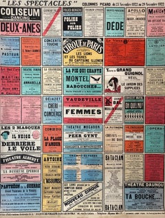 Mid 20th Century Original Theatre Poster,  "Les Spectacles" November 1922