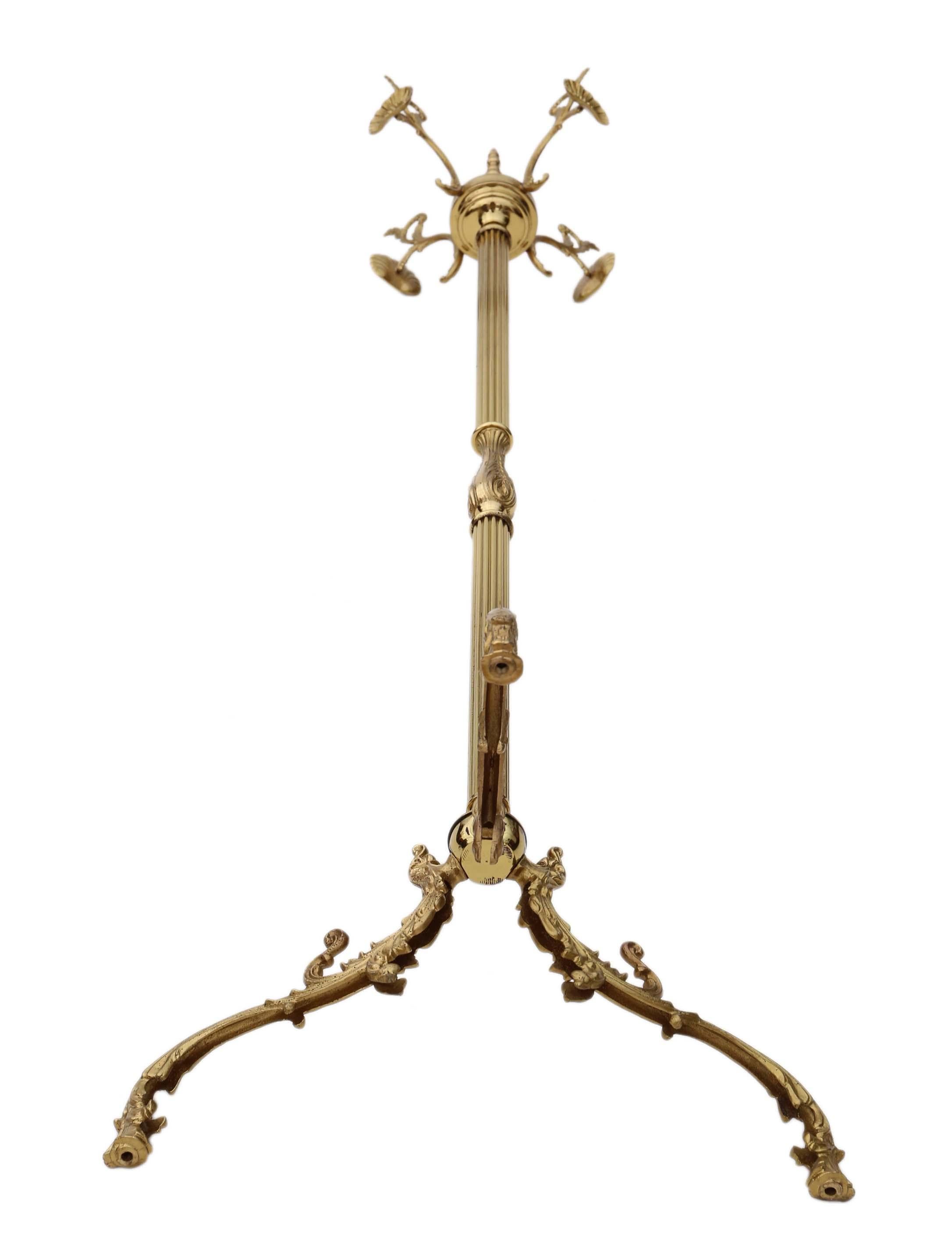 Mid-20th Century Ormolu 'Gold Finish on Brass' Coat or Hat Stand 1