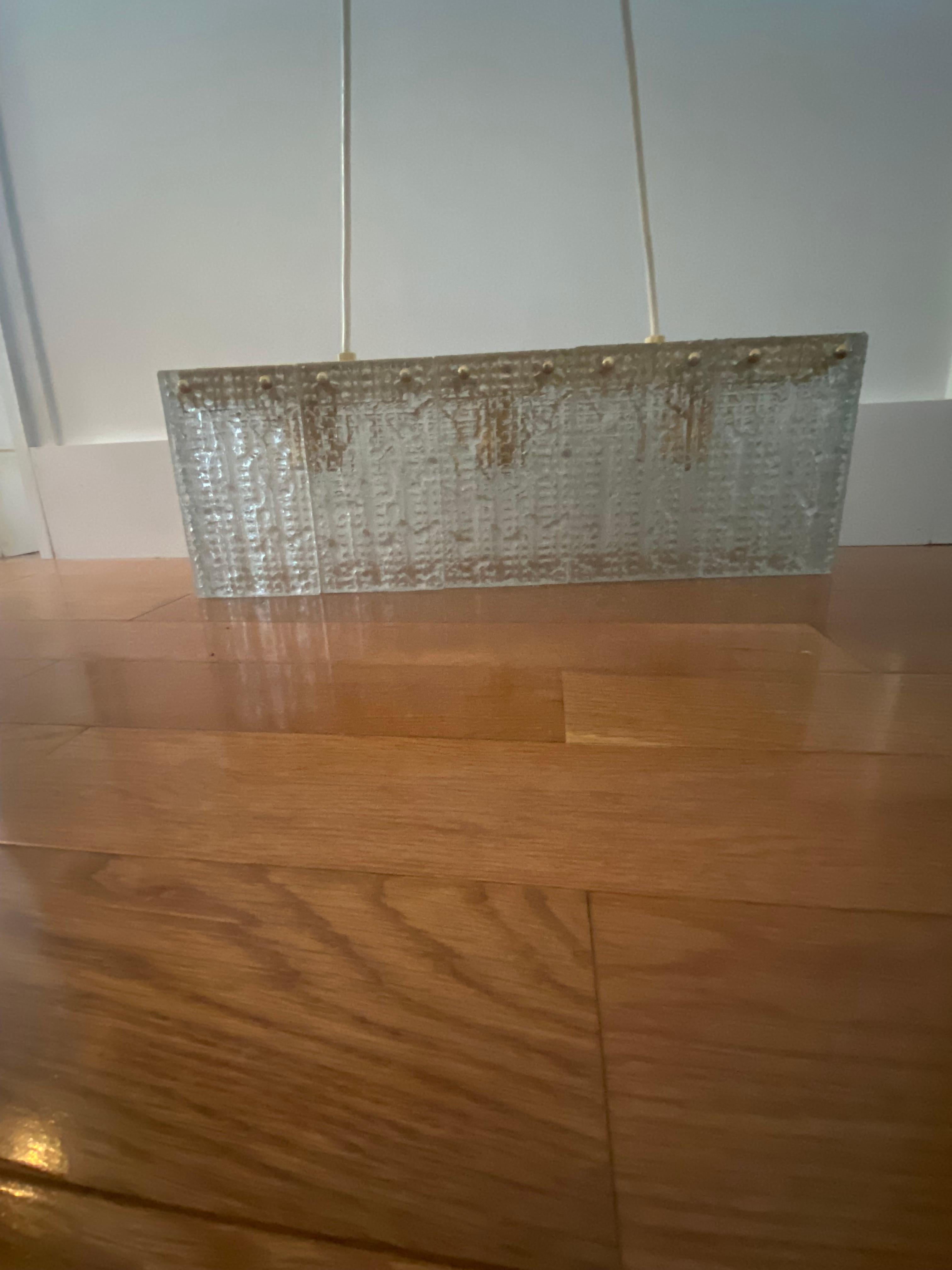 Other mid 20th century Orrefors Carl Fagerlund crystal rectangular chandelier 12 sided For Sale