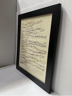 Mid-20th Century Outsider Art Automatic Writing Mixed-Media Collage, Framed