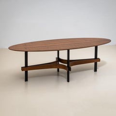 Mid-20th Century Oval Coffee Tables, attributed to Guglielmo Ulrich, Italy