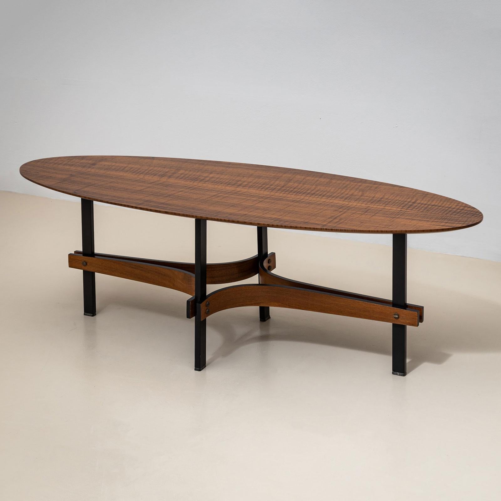 Mid-20th Century Oval Coffee Tables, attributed to Guglielmo Ulrich, Italy For Sale 2