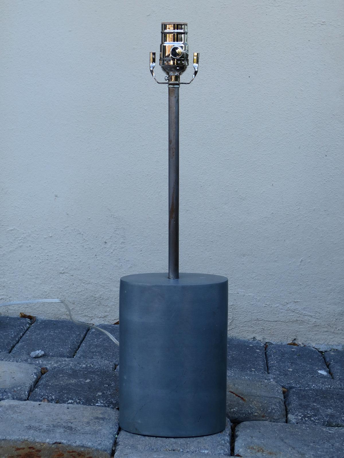 Mid-20th Century Oval Steel Lamp For Sale 8