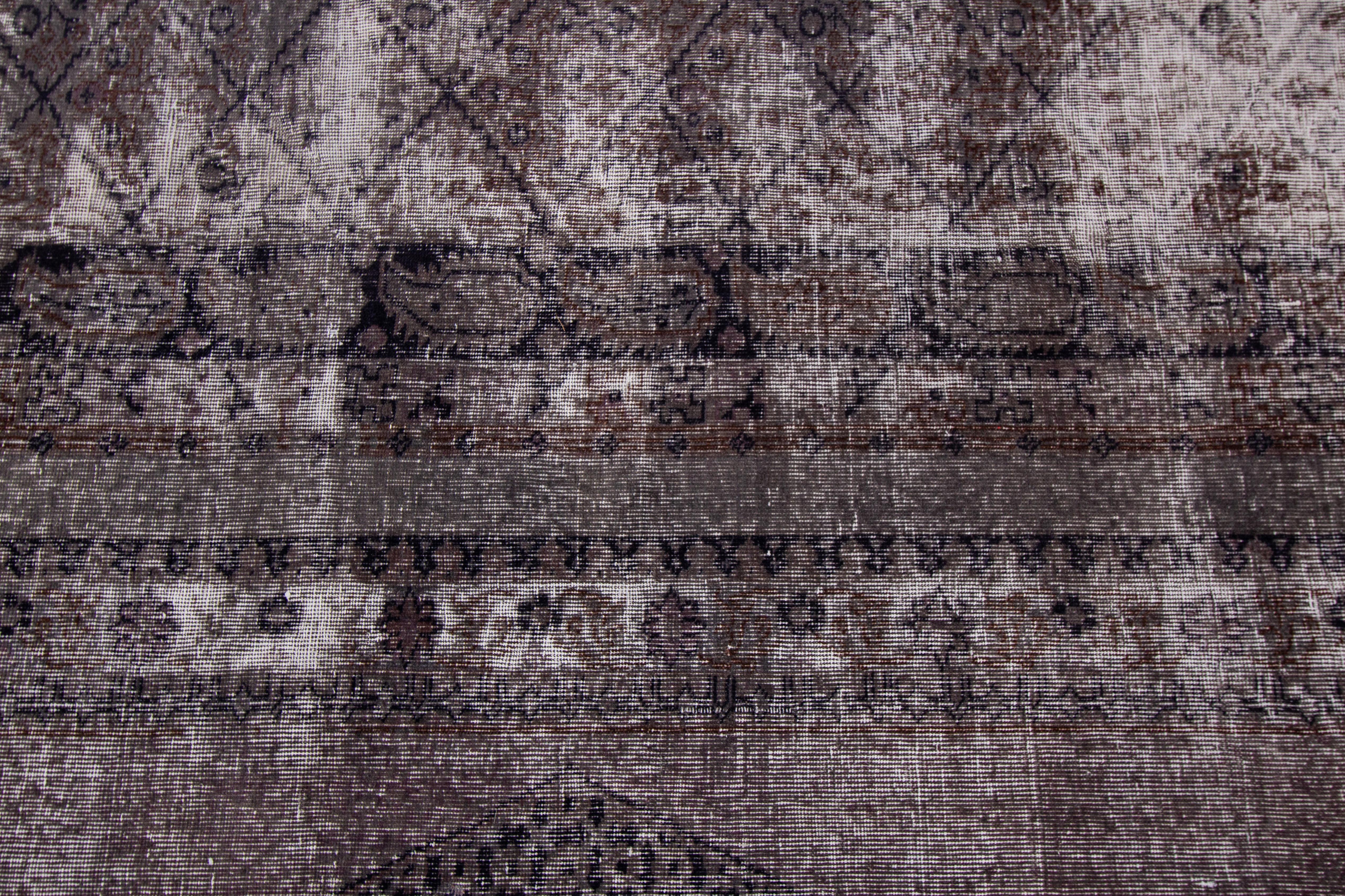 Mid-20th Century Oversize Vintage Overdyed Wool Rug For Sale 5