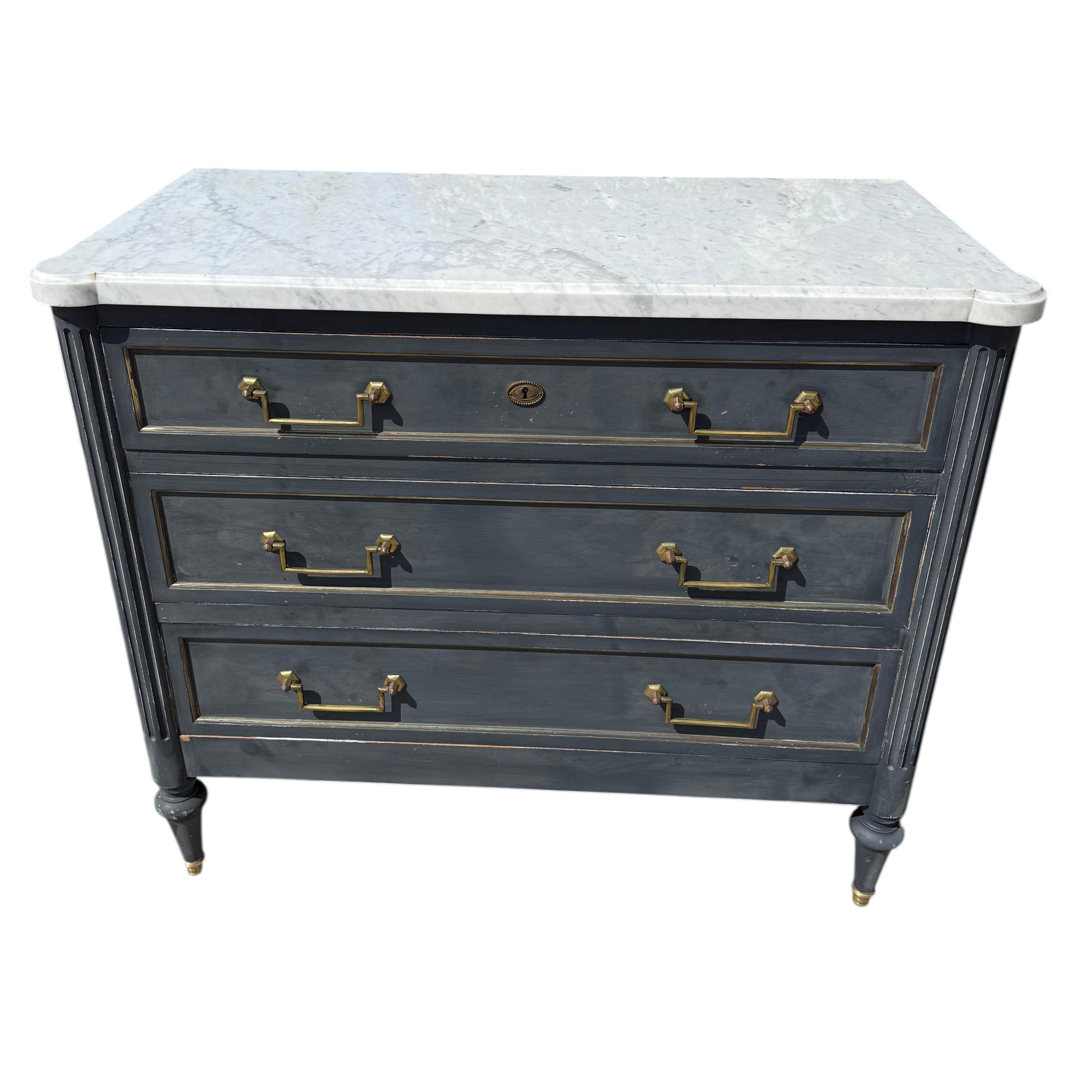 Mid 20th century painted Louis XVI style commode For Sale