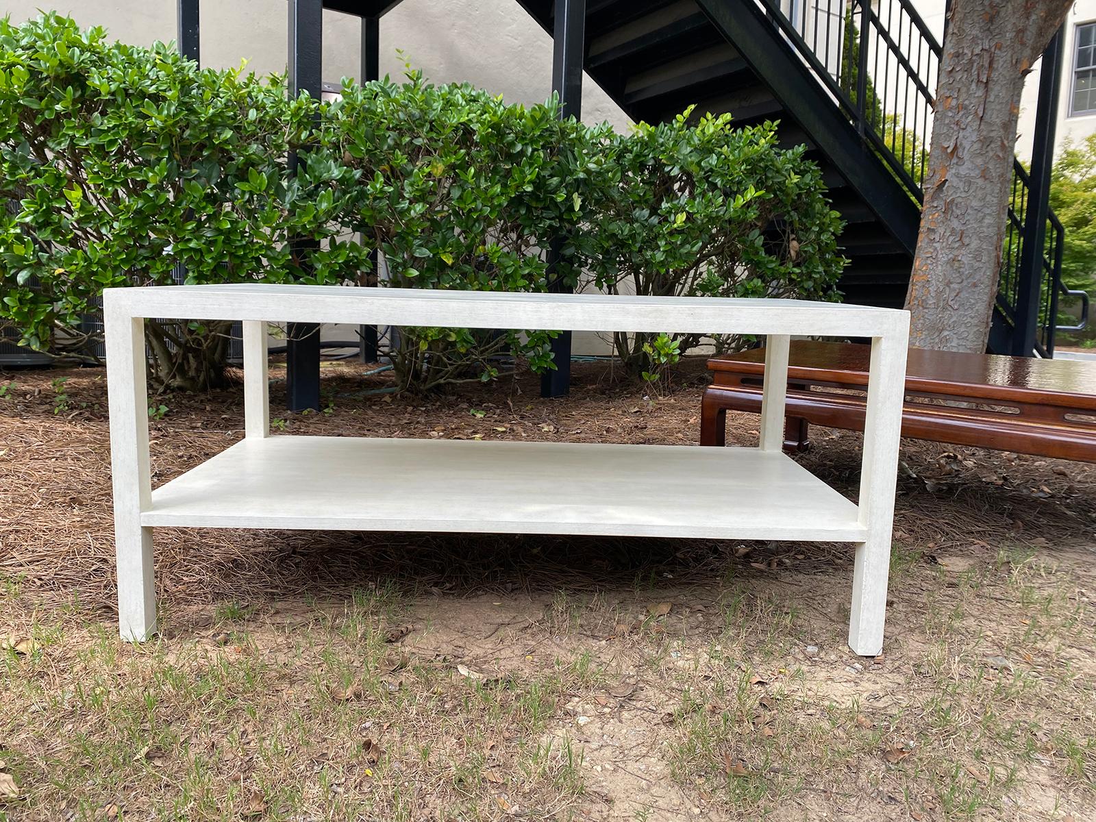 Mid-20th century painted two-tier coffee table, custom finish
Superior quality.