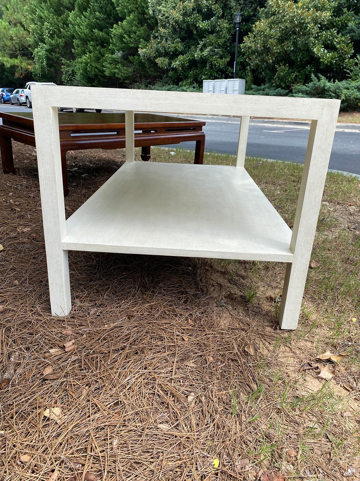 Mid-20th Century Painted Two-Tier Coffee Table, Custom Finish For Sale 4