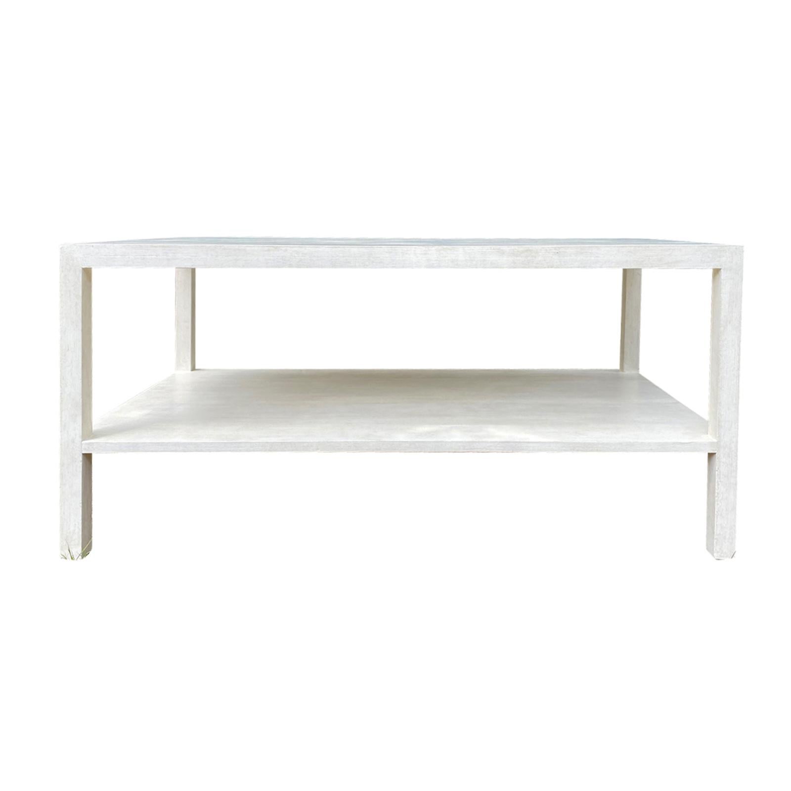 Mid-20th Century Painted Two-Tier Coffee Table, Custom Finish For Sale