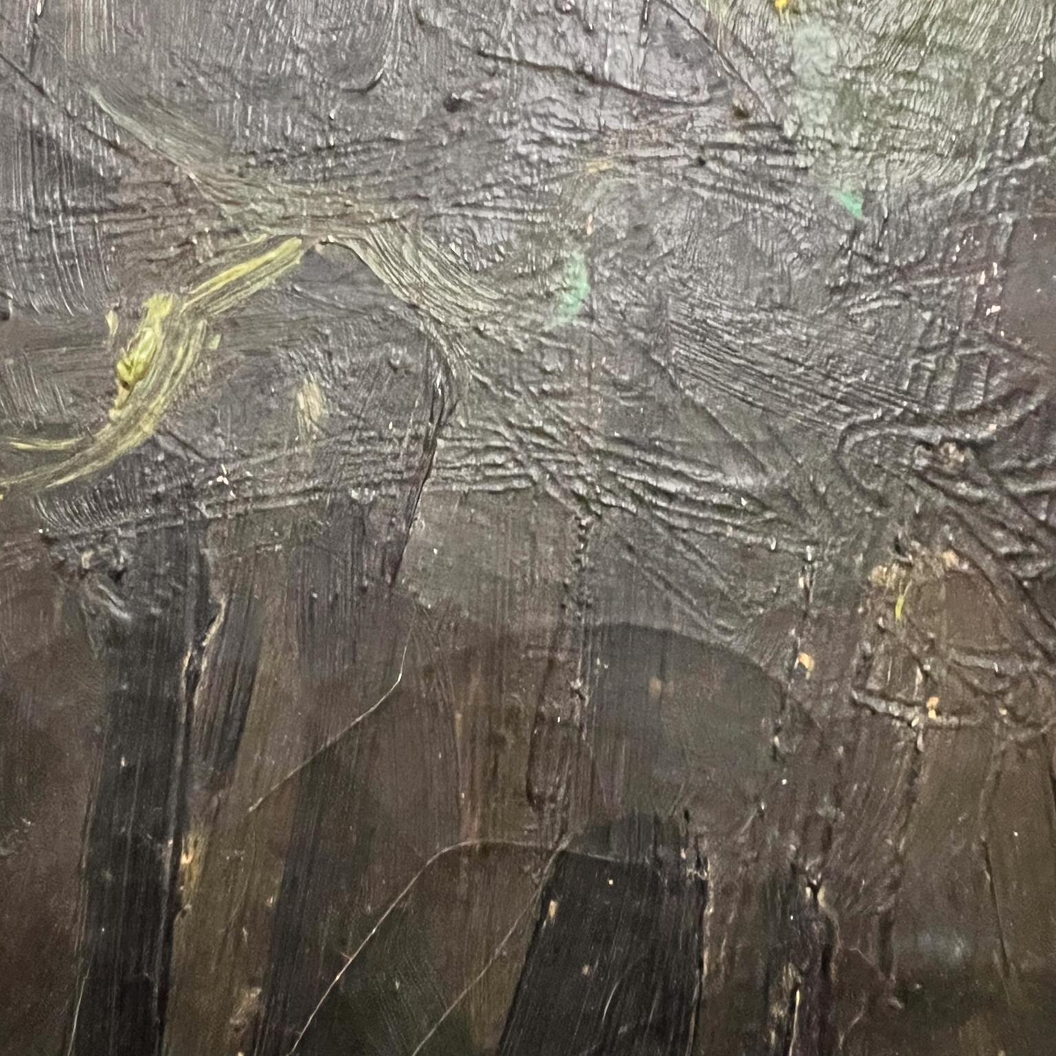 Pittura della metà del XX secolo Uccelli pulcini Natura morta Impressionista Olio su tela in vendita 7