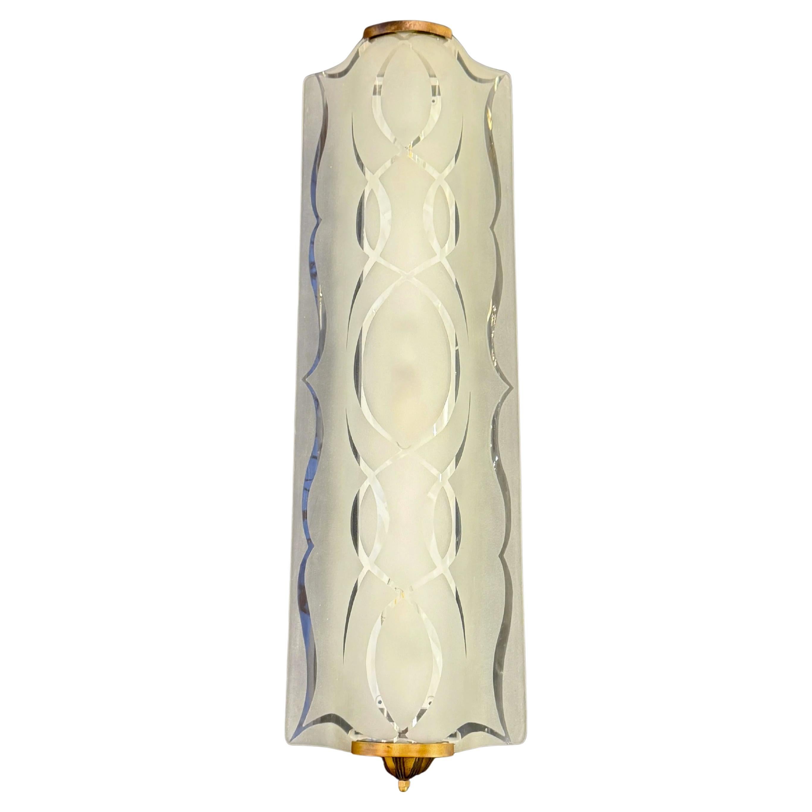 Mid-20th Century Pair Art Moderne Wall Sconces France