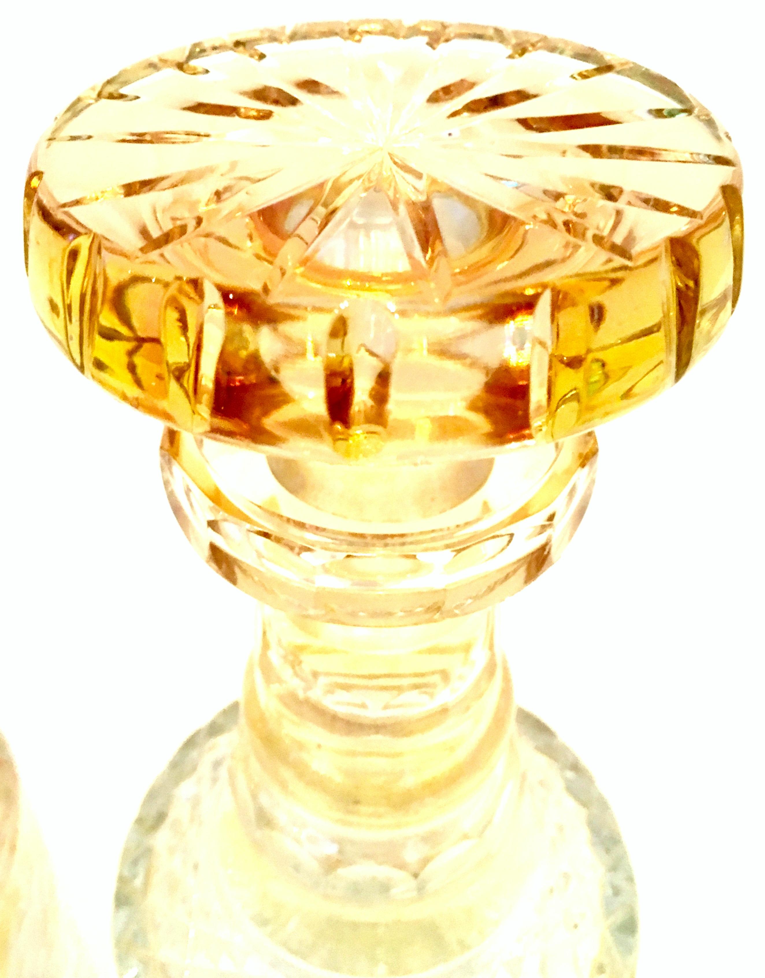 Mid-20th Century Pair of Bohemia Cut Crystal Liquor Decanter's 5