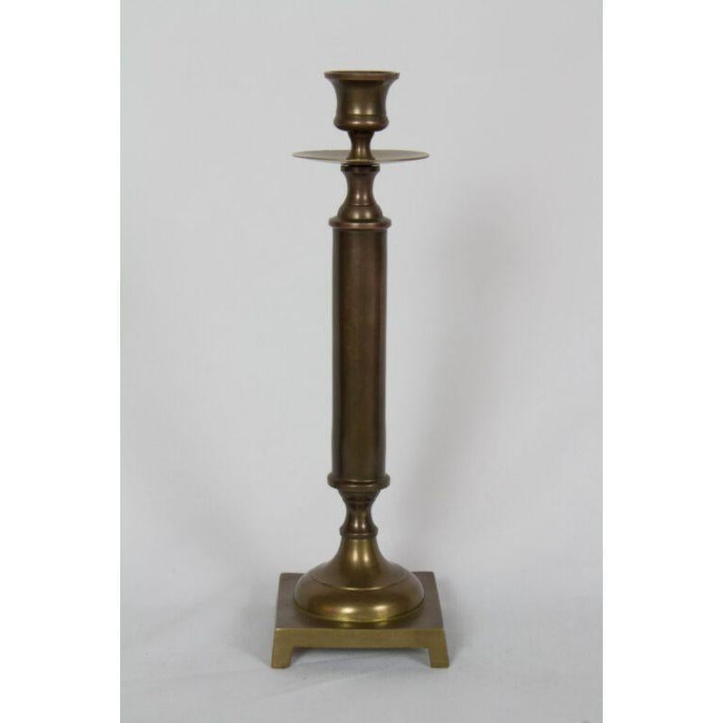Indian Mid 20th Century Pair of Brass Candlesticks For Sale
