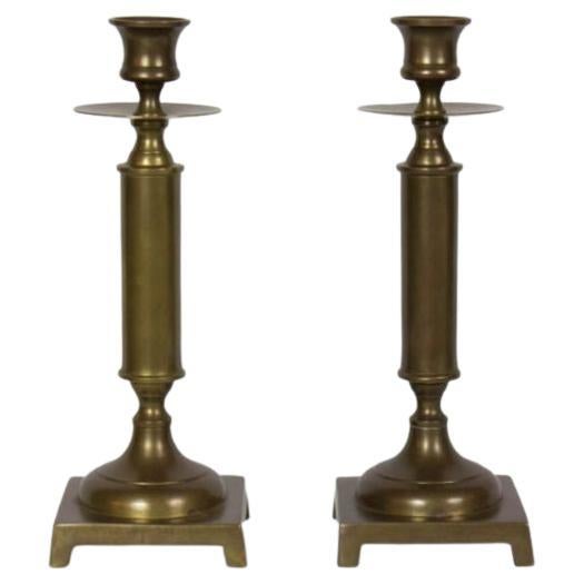 Mid 20th Century Pair of Brass Candlesticks