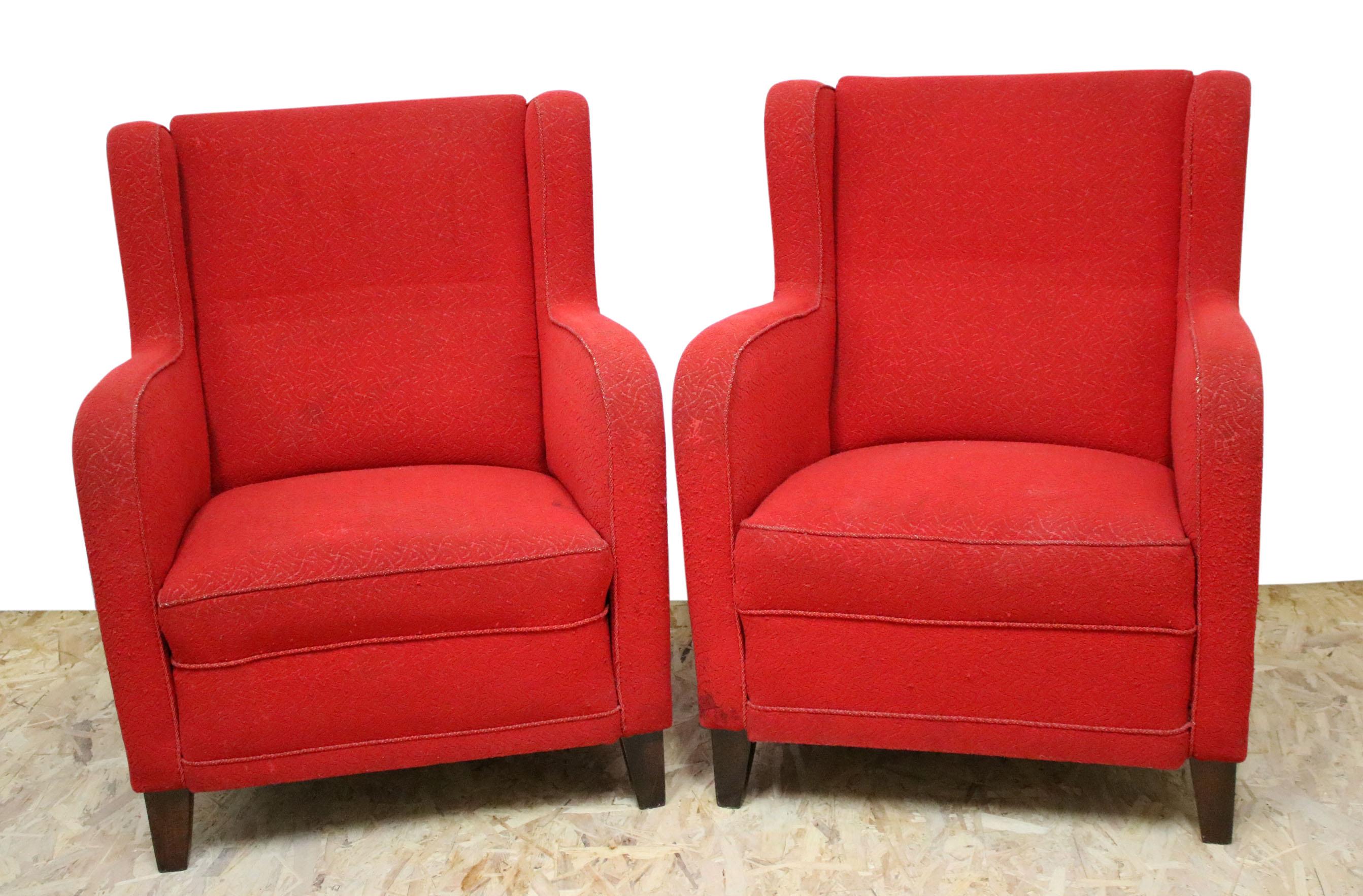 Mid-20th Century Mid 20th Century Pair Of Club Chairs For Sale