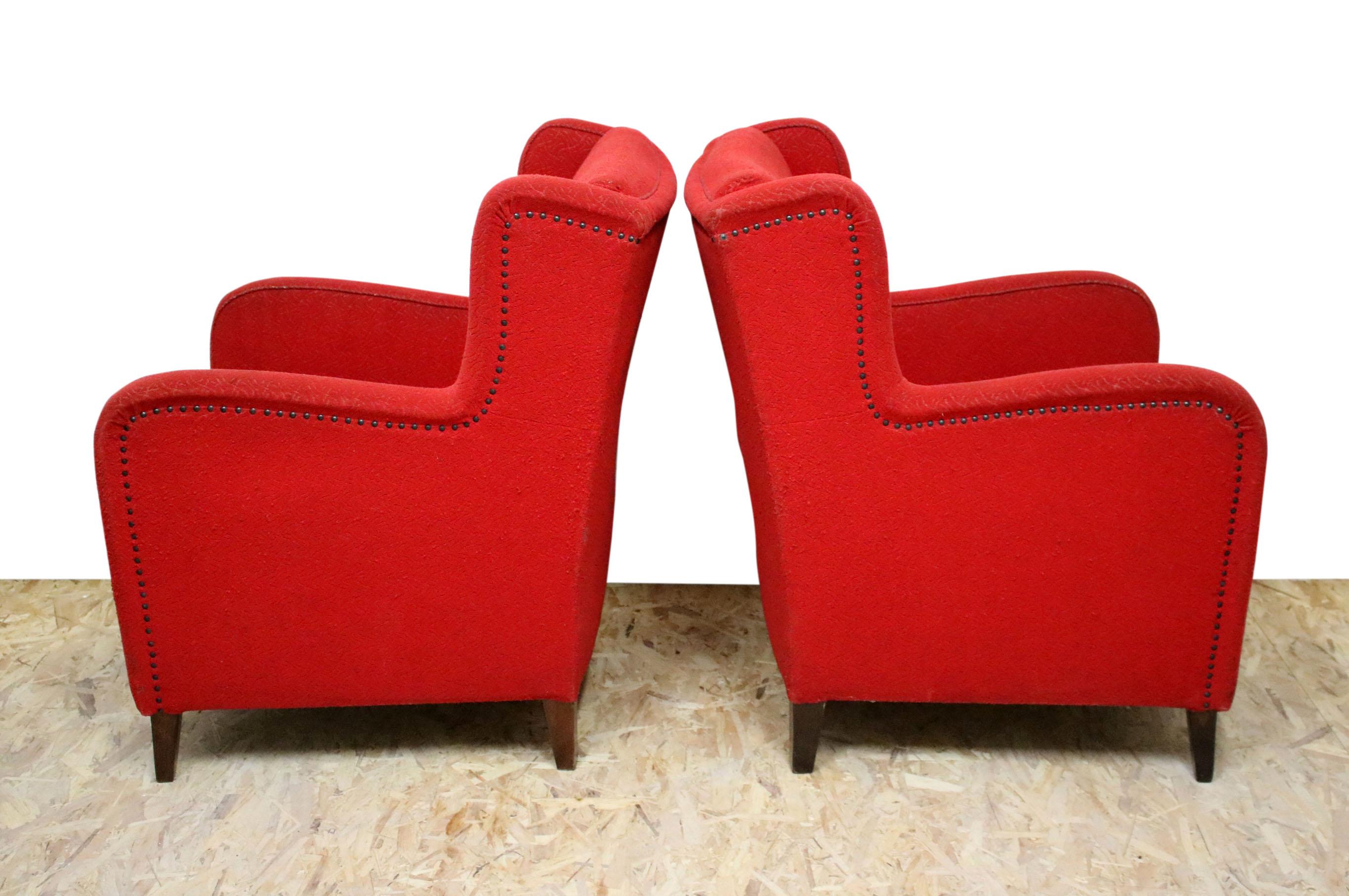 Mid 20th Century Pair Of Club Chairs For Sale 2