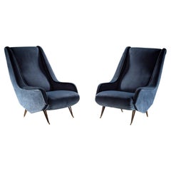 Paire de fauteuils ISA Bergamo, Italie, milieu du 20e siècle