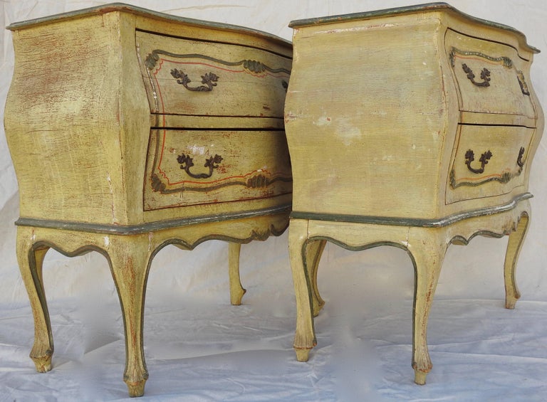 Mid20th Century Pair of Italian HandPainted Bombay Chest at 1stDibs