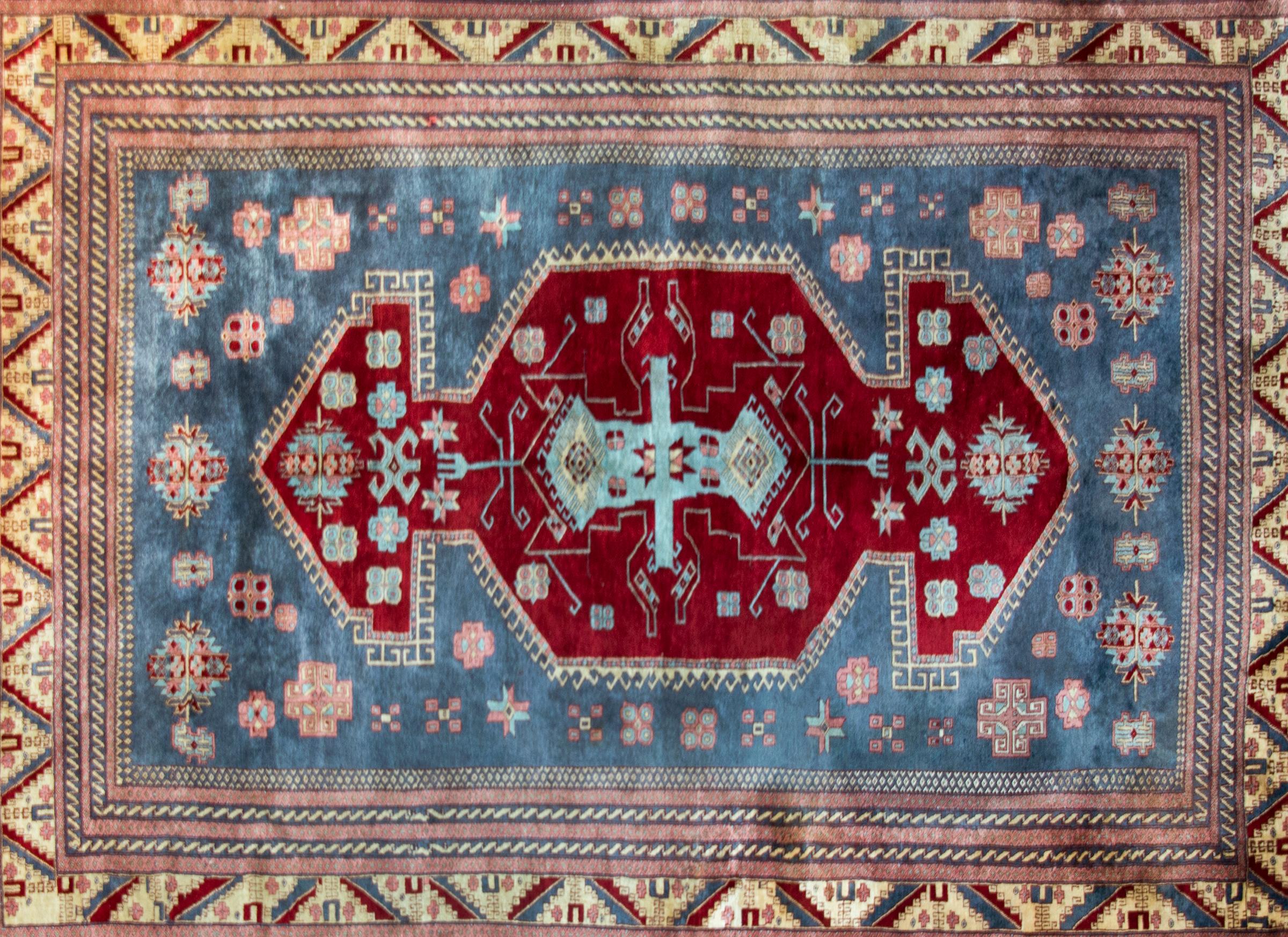 Tribal Mid-20th Century Pakistani Bokhara Rug For Sale