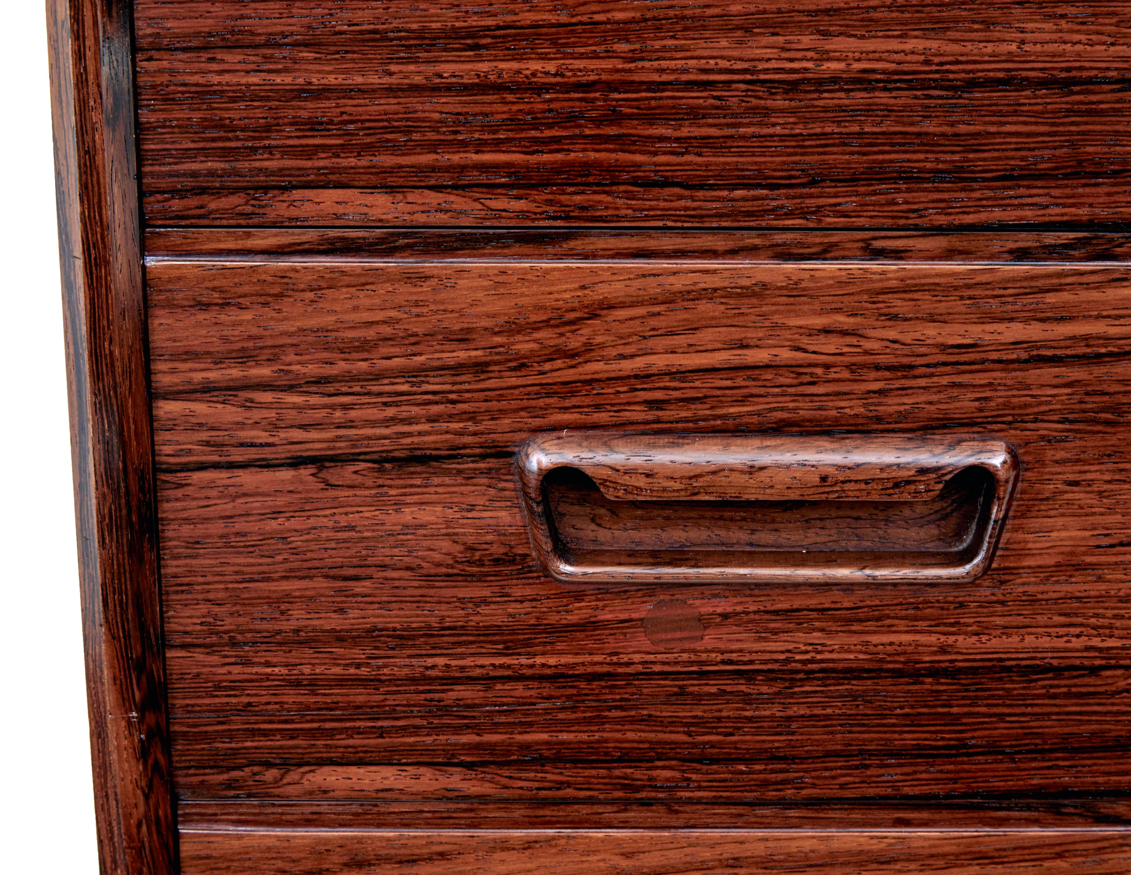 Rosewood Mid-20th Century Palisander Tall Chest of Drawers