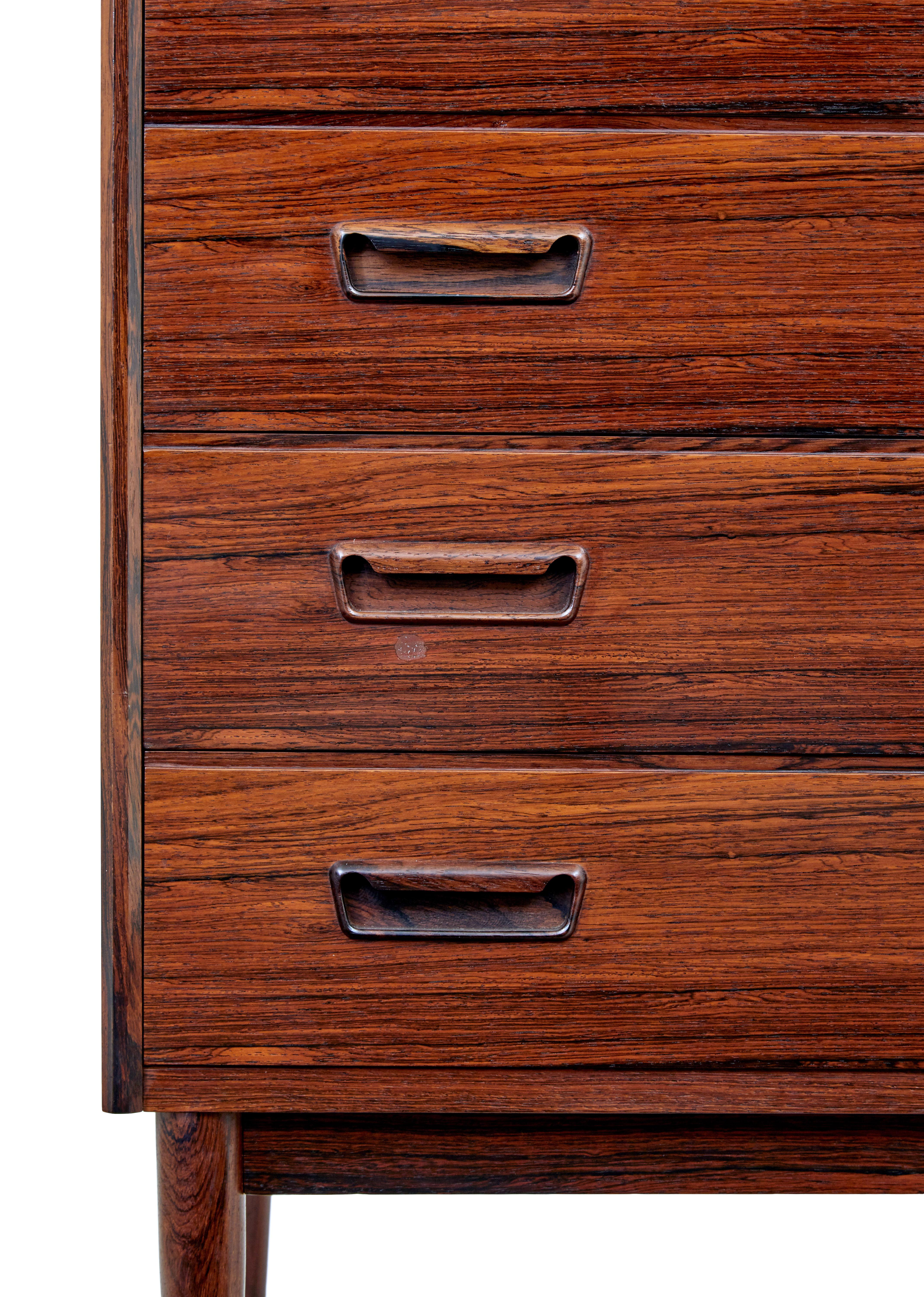 Mid-20th Century Palisander Tall Chest of Drawers For Sale 1