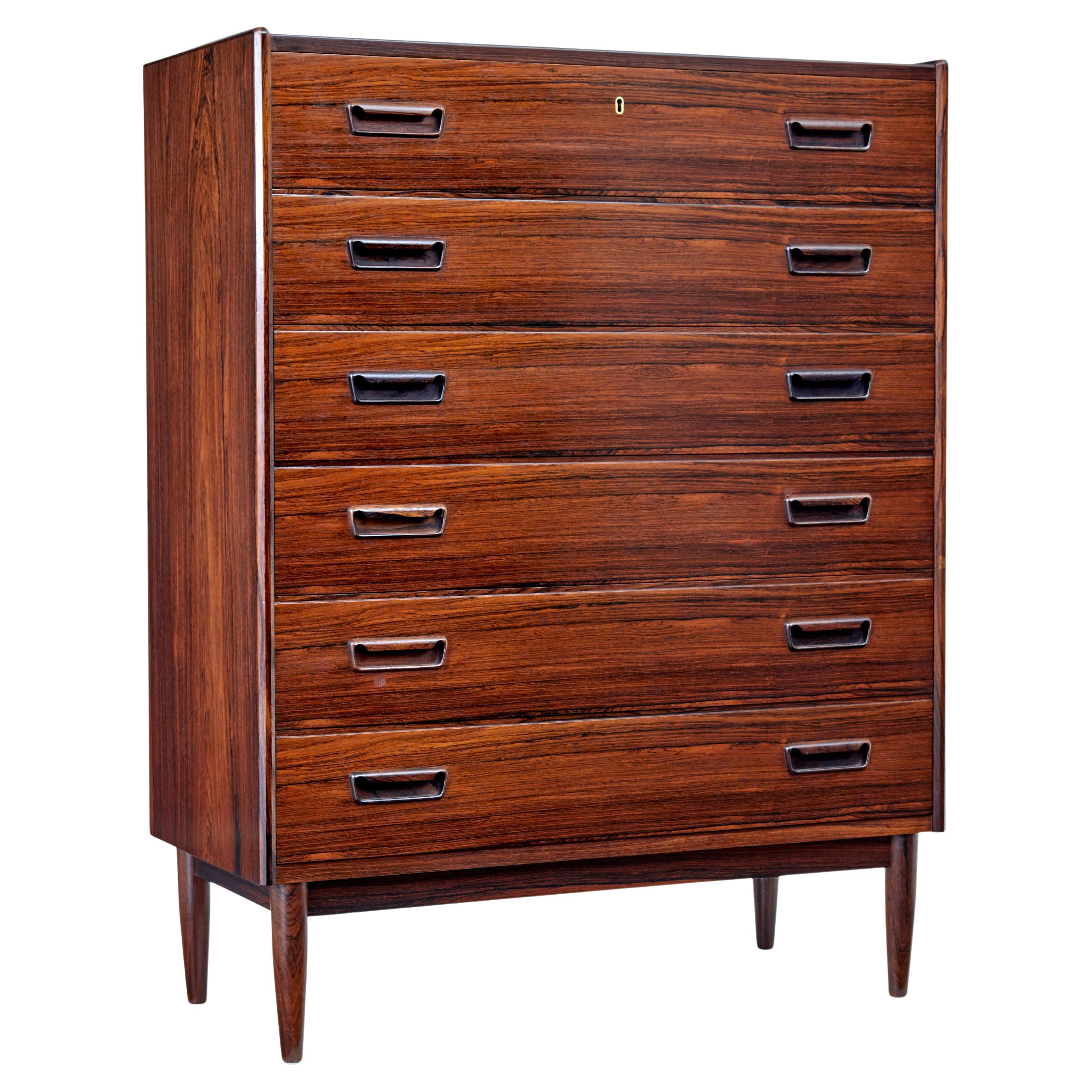 Mid-20th Century Palisander Tall Chest of Drawers For Sale