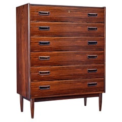 Retro Mid-20th Century Palisander Tall Chest of Drawers