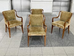 Mid-20th Century Paolo Buffa Walnut Armchairs - A Set of 4