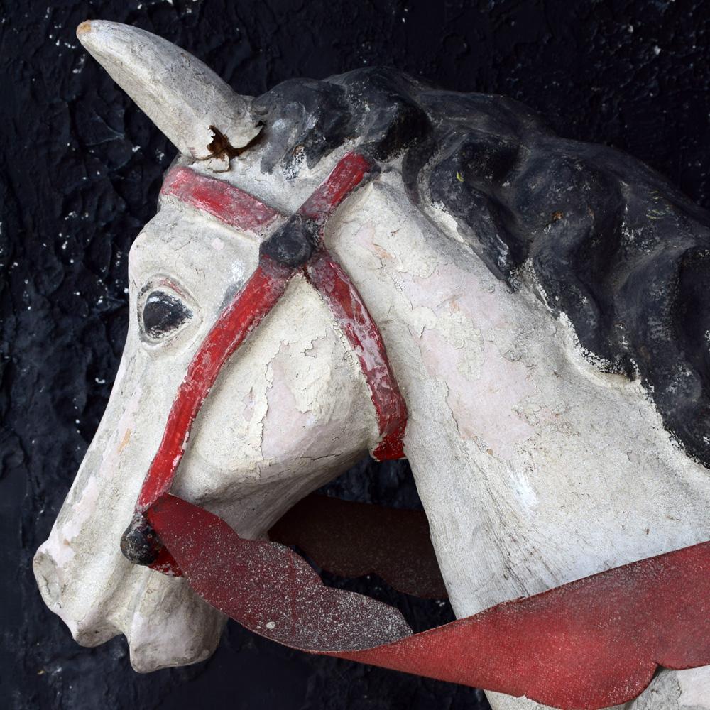 Paper Mid-20th Century Paris Hand Made Papier Mache Theatre Horse Figure