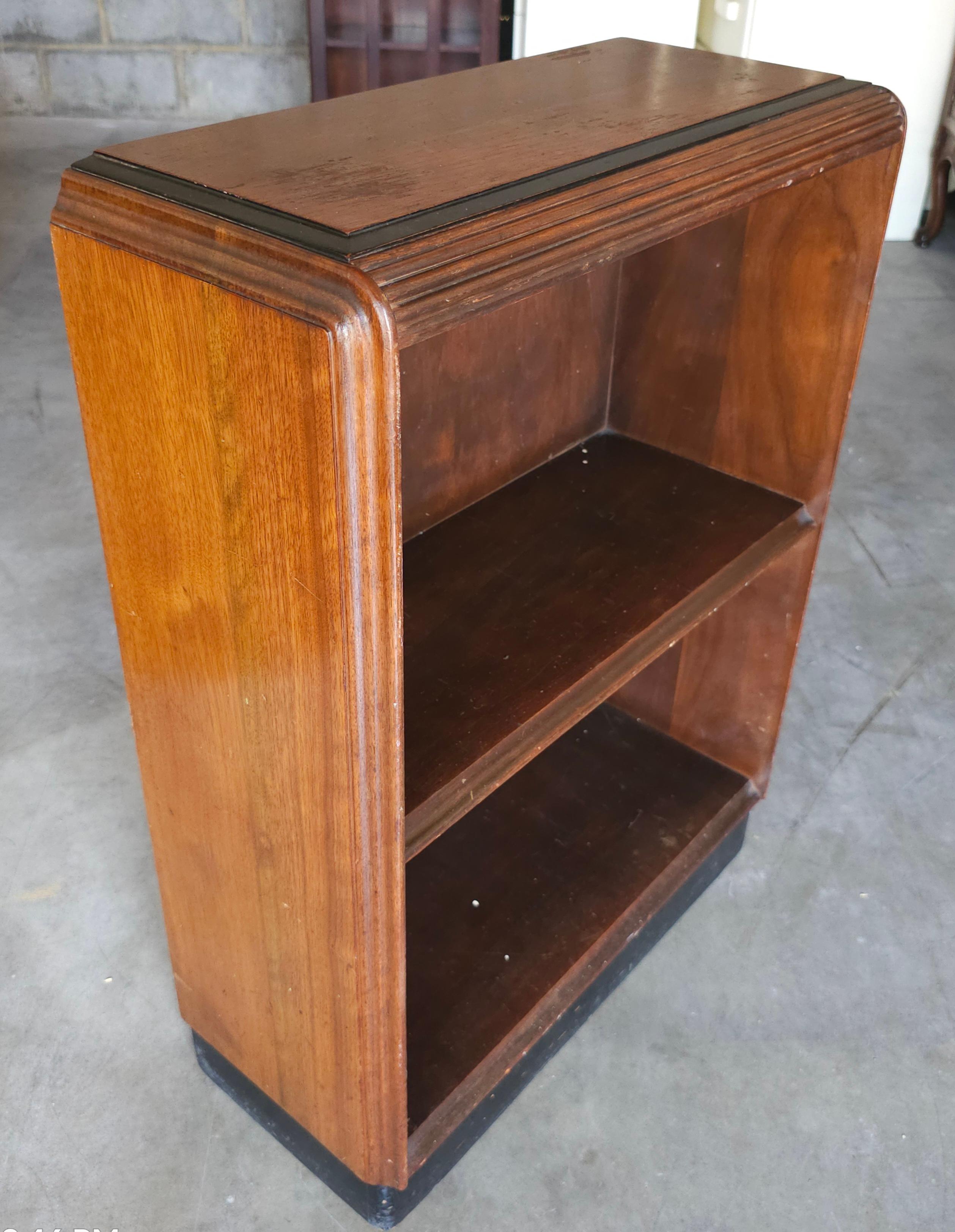 Mid-20th Century Partial Ebonized Mahogany Low Bookcase In Good Condition For Sale In Germantown, MD