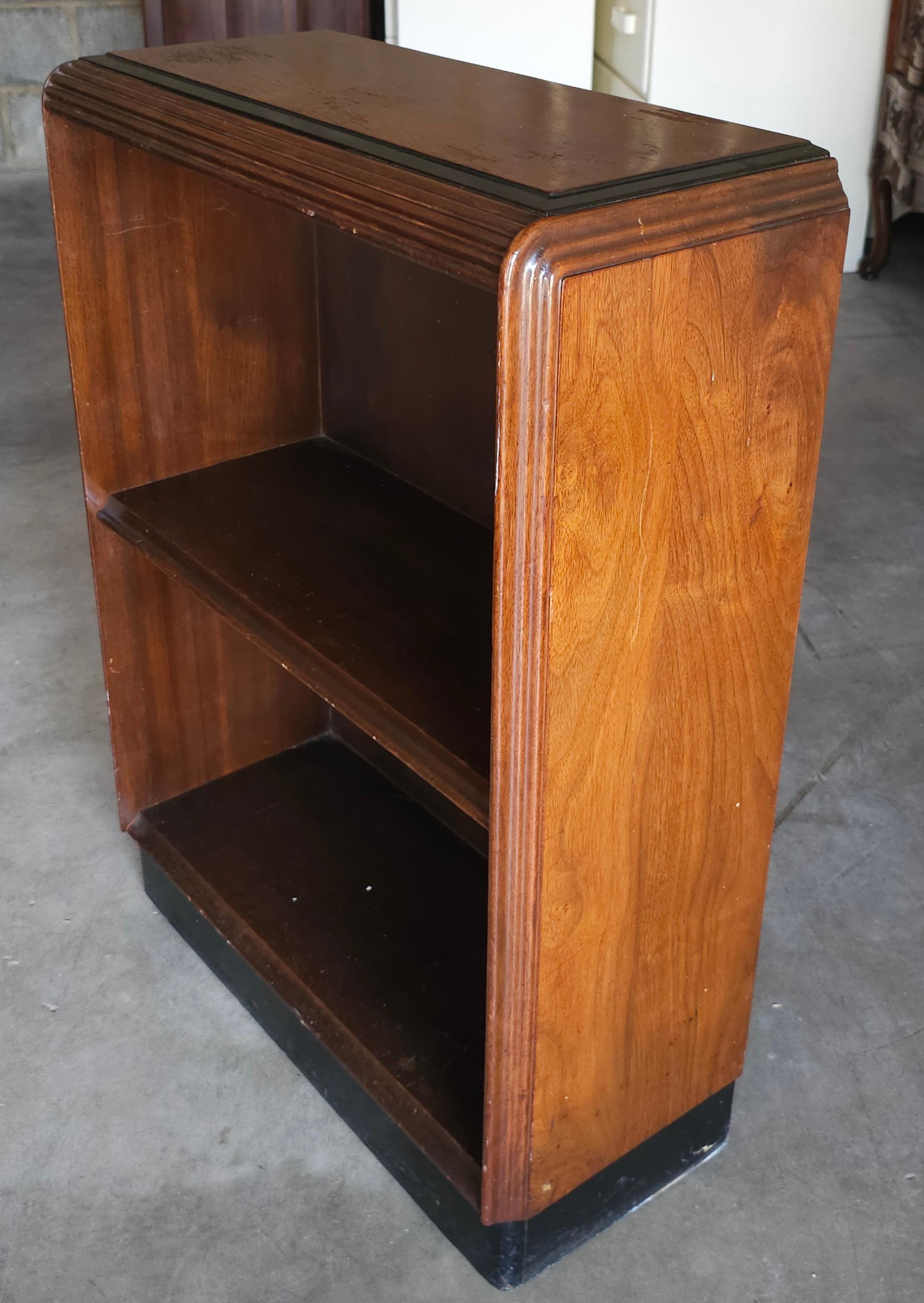 Mid-20th Century Partial Ebonized Mahogany Low Bookcase For Sale 1