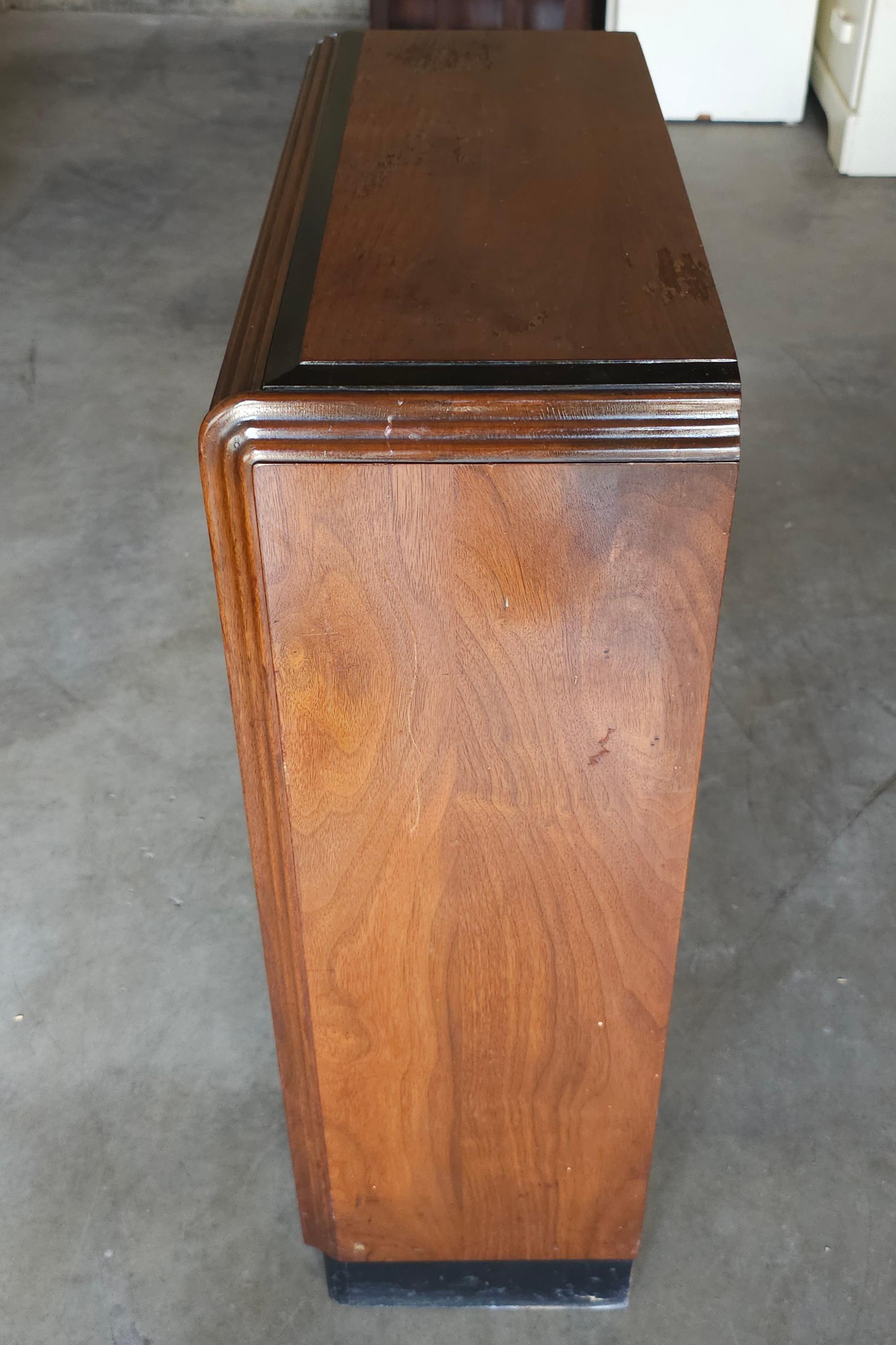Mid-20th Century Partial Ebonized Mahogany Low Bookcase For Sale 2