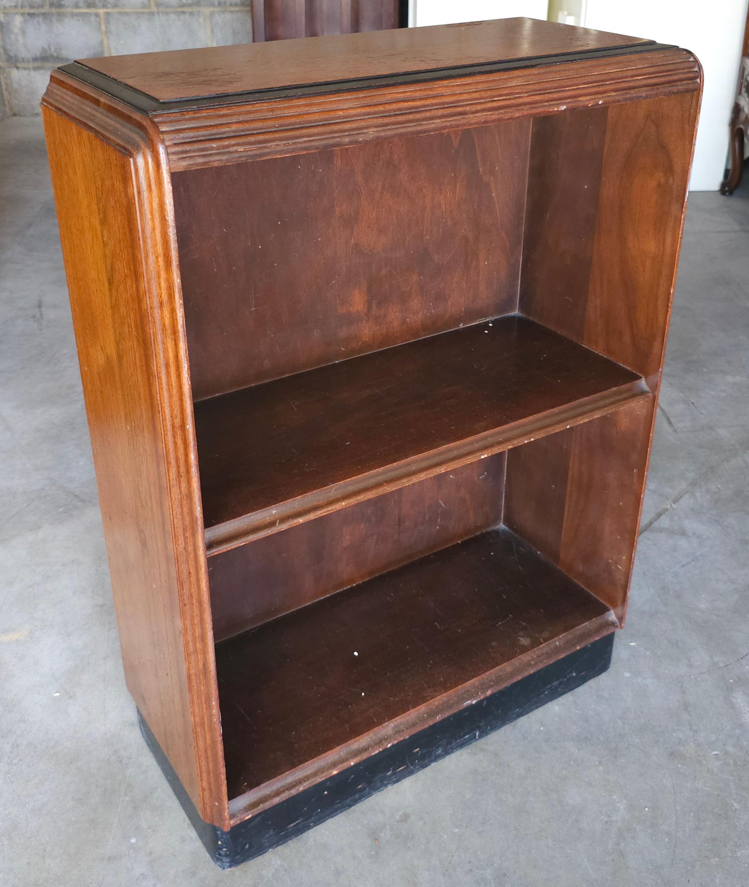 Mid-20th Century Partial Ebonized Mahogany Low Bookcase For Sale 3
