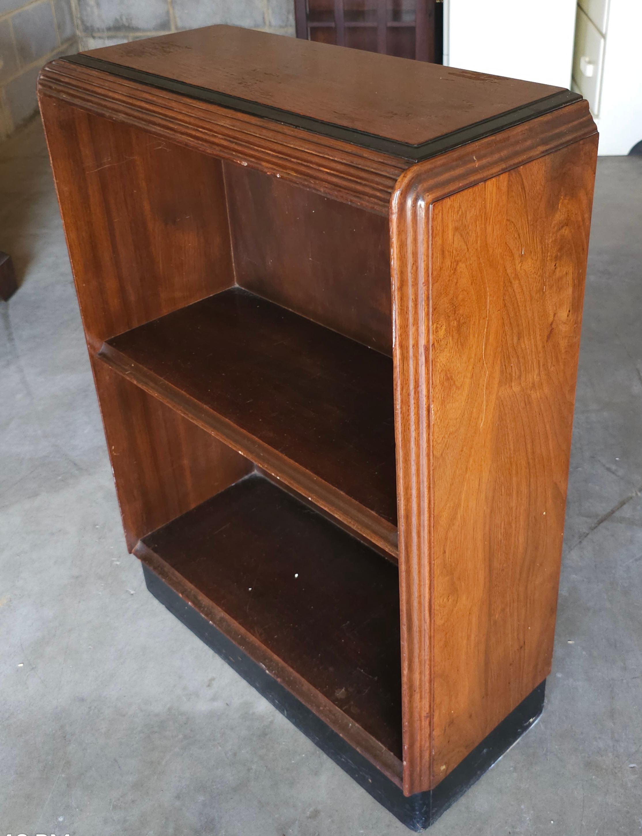 Mid-20th Century Partial Ebonized Mahogany Low Bookcase For Sale 4