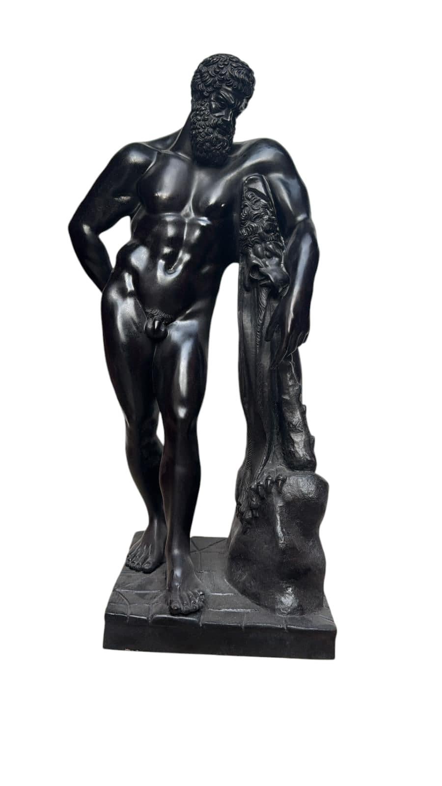 Metà XX secolo Scultura di Ercole in bronzo patinato della metà del XX secolo - Anni '50 in vendita