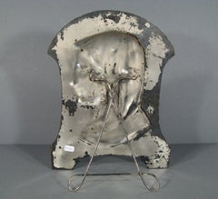 Mid-20th Century Patinated Metal Bas-Relief of the Virgin Mary -1Y60