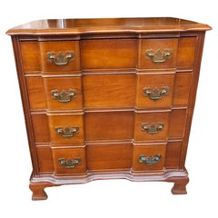Mid 20th Century Permacraft Chippendale Block Front Mahogany Chest of Drawers