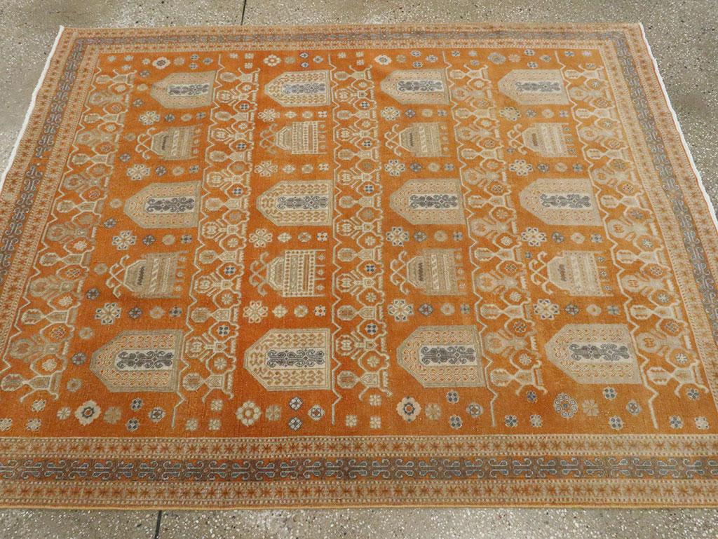 Hand-Knotted Mid-20th Century Persian Afshar Accent Rug For Sale