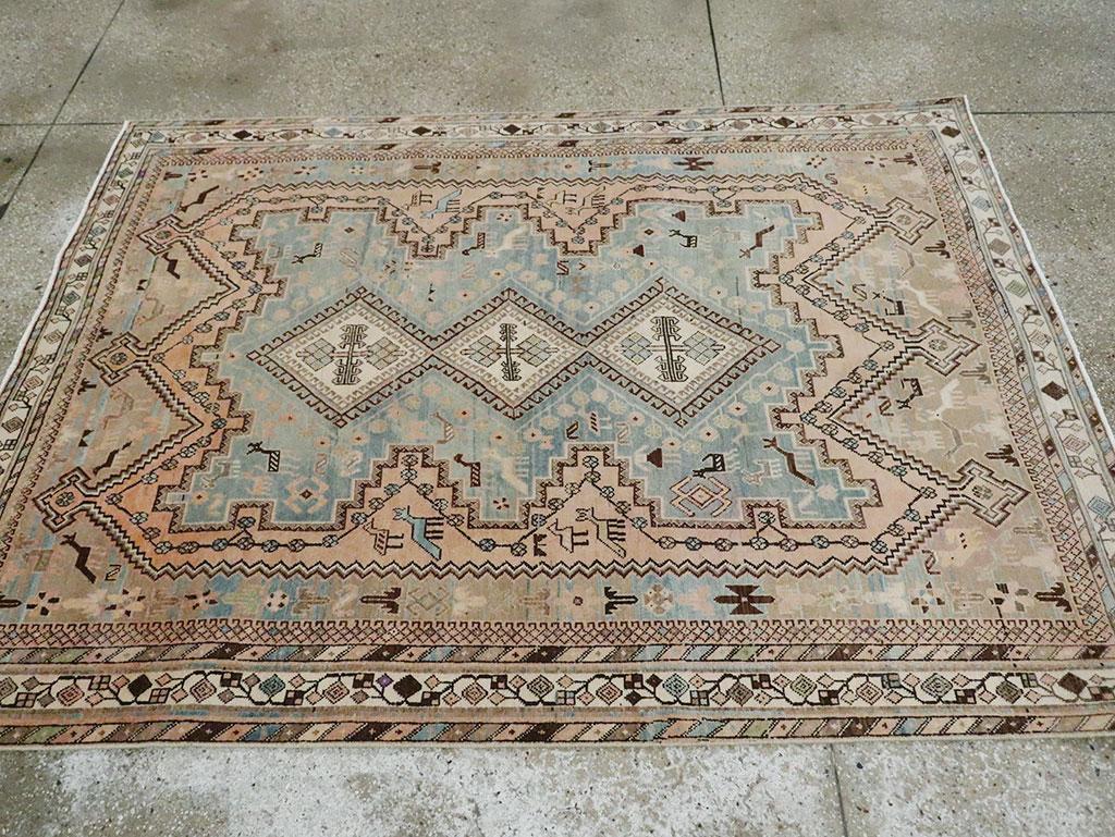 Persiano Mid-20th Century Persian Afshar Accent Rug in vendita