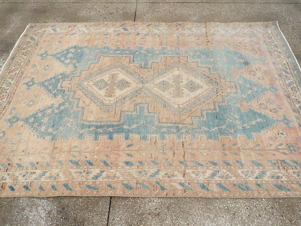 Mid-20th Century Persian Afshar Accent Rug (Persisch) im Angebot