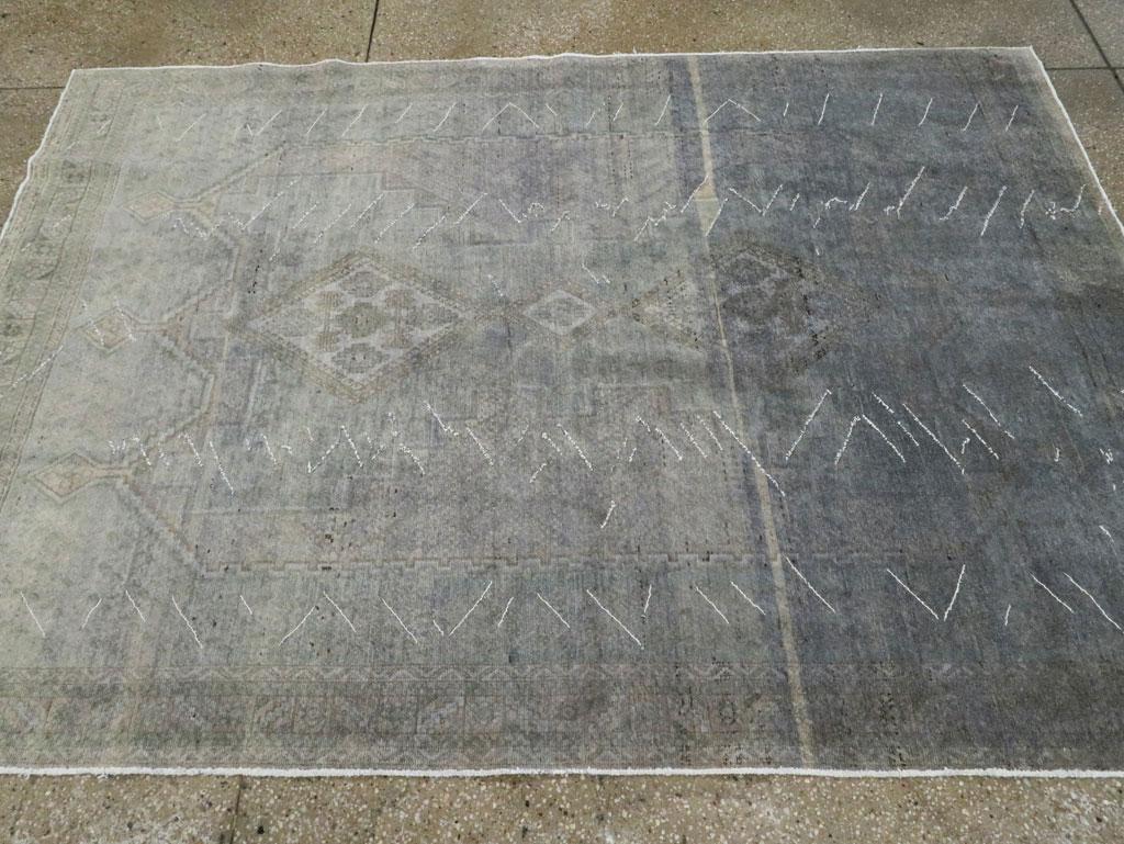 Mid-20th Century Persian Afshar Accent Rug Persa en venta